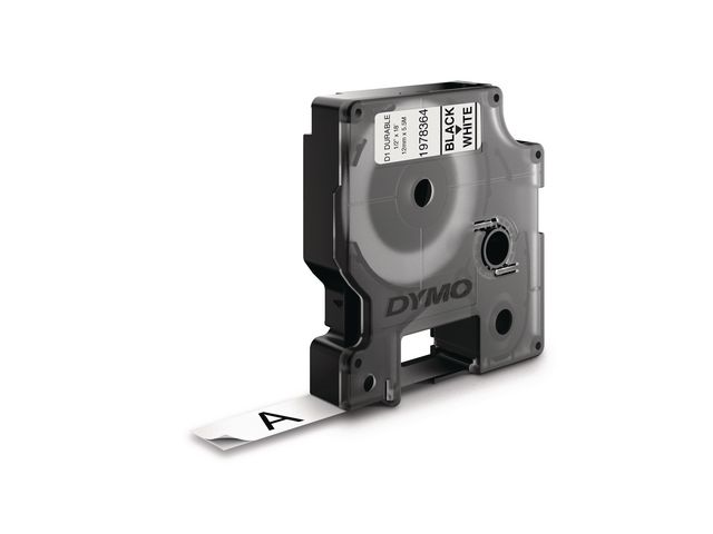 DYMO Tape Durable D1 12mm svart på vit | Kontorsmaskiner - Märkmaskiner och tape - Tape - Dymo D1 | Kontorsexperten