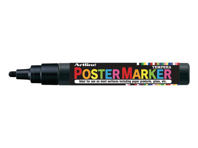 Artline Poster Marker Rund 2,0 mm svart | Kontorsmaterial - Pennor - Märkpennor - Rund spets | Kontorsexperten