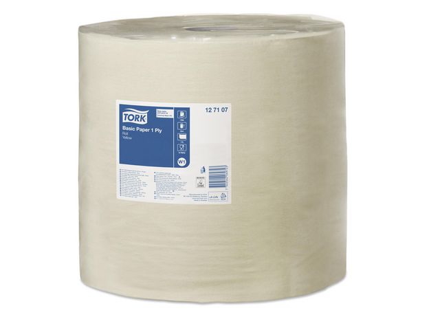 TORK Industritorkrulle Universal W1 1-lags gul | Städ och hygien - Toalettpapper och torkpapper - Industritork | Kontorsexperten