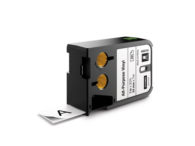 Dymo Tape XTL 24mm svart på vit 7m 1868753 | Kontorsmaskiner - Märkmaskiner och tape - Tape - Dymo XTL | Kontorsexperten