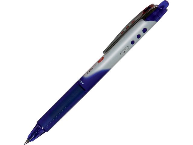 Pilot Bläckkulpenna, V-Ball 07 RT, tunn spets på 0,7 mm, blå | Kontorsmaterial - Pennor - Bläckkulpennor | Kontorsexperten