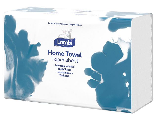 LAMBI Pappershandduk Home Towel vit 2520/fp | Städ och hygien - Toalettpapper och torkpapper - Pappershanddukar | Kontorsexperten