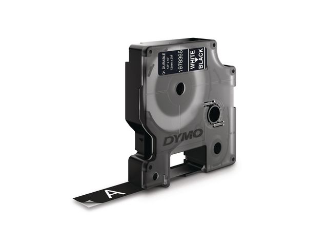 DYMO Tape Durable D1 12mm vit på svart | Kontorsmaskiner - Märkmaskiner och tape - Tape - Dymo D1 | Kontorsexperten