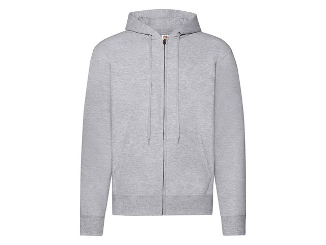 FRUIT OF THE LOOM Zip Hoodie gråmelange 4XL | Yrkeskläder - Tröjor och Sweatshirts - Zip-tröjor | Kontorsexperten