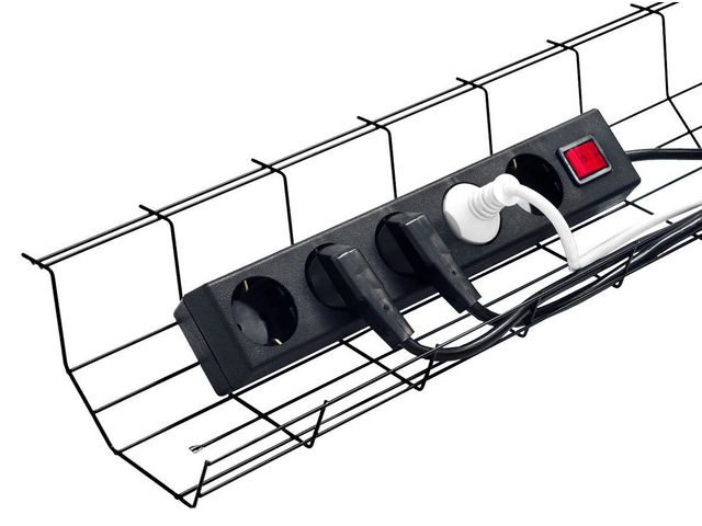 Matting Facksystem för kabelhantering, 720 x 150 x 80 mm, svart | Datorprodukter - Kablar och adaptrar - Kabelhantering | Kontorsexperten