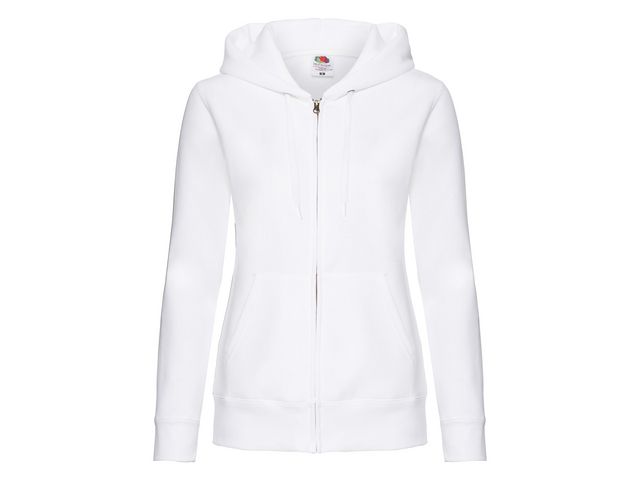 FRUIT OF THE LOOM Zip Hoodie dam vit L | Yrkeskläder - Tröjor och Sweatshirts - Zip-tröjor | Kontorsexperten