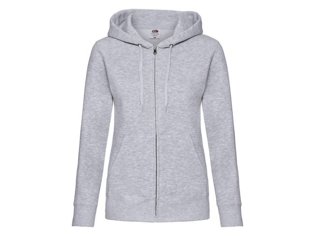 FRUIT OF THE LOOM Zip Hoodie dam gråmelange L | Yrkeskläder - Tröjor och Sweatshirts - Zip-tröjor | Kontorsexperten
