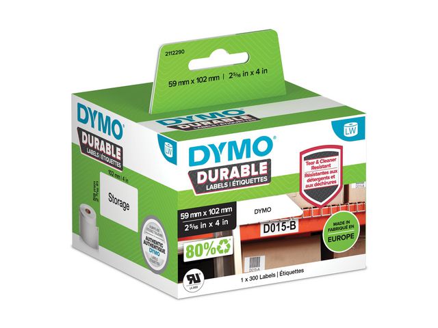 DYMO Etikett LW 59x102mm 300/fp | Kontorsmaskiner - Etikettskrivare och etiketter - Etiketter - Dymo | Kontorsexperten