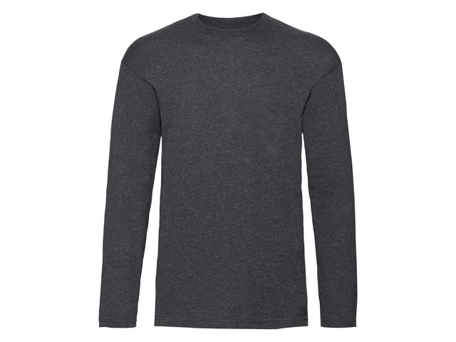FRUIT OF THE LOOM T-shirt Långärmad mörkgrå XL | Yrkeskläder - T-shirts och toppar - T-shirts | Kontorsexperten