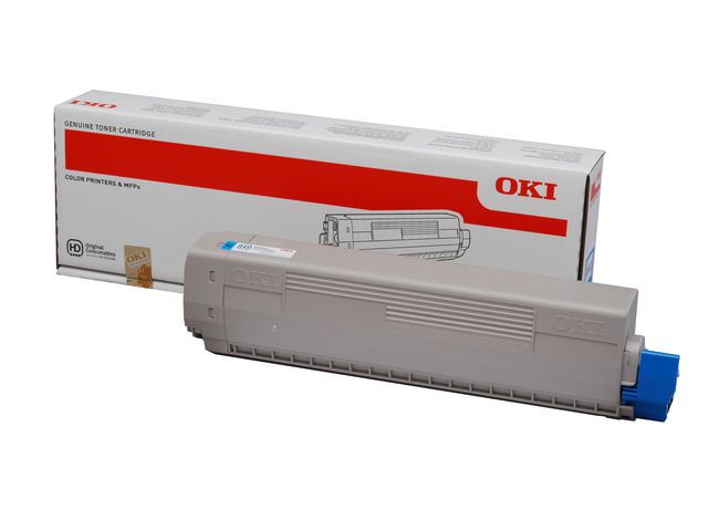 OKI Toner, C822, cyan, 44844615 | Toner och bläck - Tonerkassetter - Toner OKI | Kontorsexperten