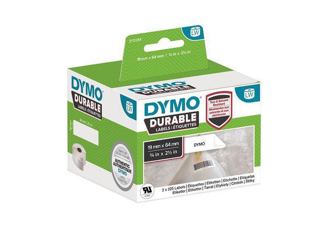 DYMO Etikett LW Durable 19x64mm 2/fp | Kontorsmaskiner - Etikettskrivare och etiketter - Etiketter - Dymo | Kontorsexperten
