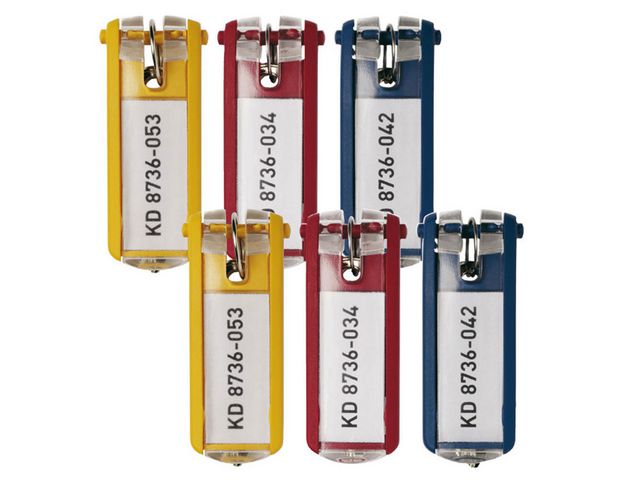 Durable Nyckelringar, sortering och identifiering, plast, olika färger 6/fp | Kontorsmöbler och inredning - Skåp och hyllor - Nyckelskåp och tillbehör | Kontorsexperten