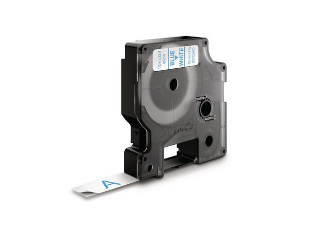 Dymo Tape D1 12mm blå på vit | Kontorsmaskiner - Märkmaskiner och tape - Tape - Dymo D1 | Kontorsexperten
