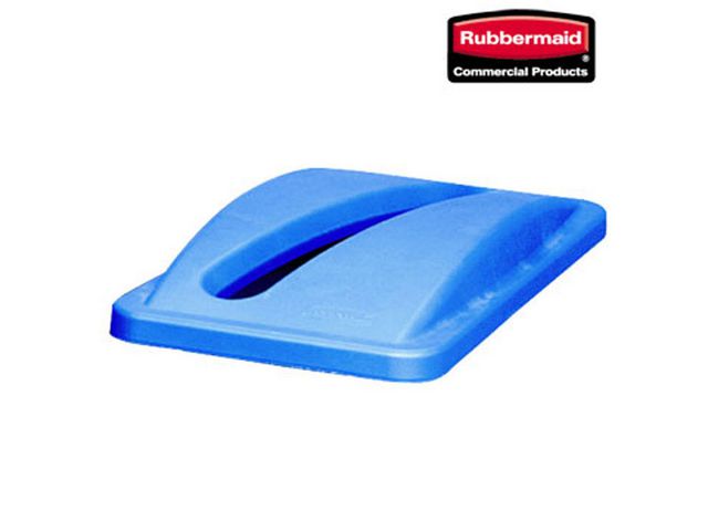 Rubbermaid Commercial Products Slim Jim papperskorgslock, blå, 288 x 512 x 70 mm | Städ och hygien - Avfallshantering och källsortering - Sortering och återvinning | Kontorsexperten