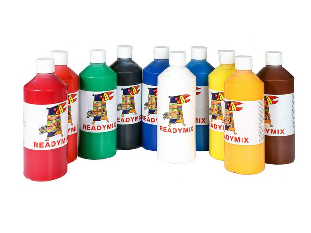 Readymix klassuppsättning 10 x 500ml | Skola och förskola - Målarfärg och tillbehör - Readymix | Kontorsexperten