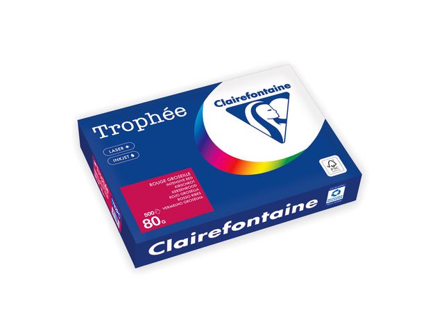 Clairefontaine Kopieringspapper A4 80g ohålat körsbär 500/fp | Kontorspapper - Specialpapper - Färgat - A4 | Kontorsexperten
