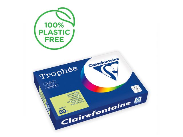 Clairefontaine Kopieringspapper A3 80g ohålat naturgrön 500/fp | Kontorspapper - Specialpapper - Färgat - A3 | Kontorsexperten