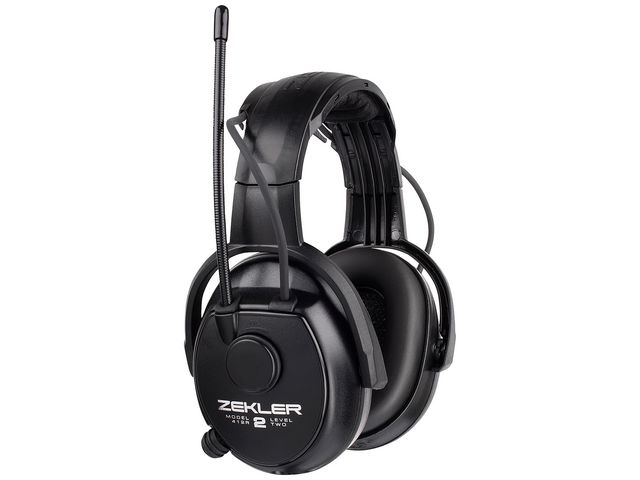 ZEKLER Hörselkåpa 412R Radio Svart | Skyddsutrustning - Hörselskydd - Hörselkåpor aktiva | Kontorsexperten