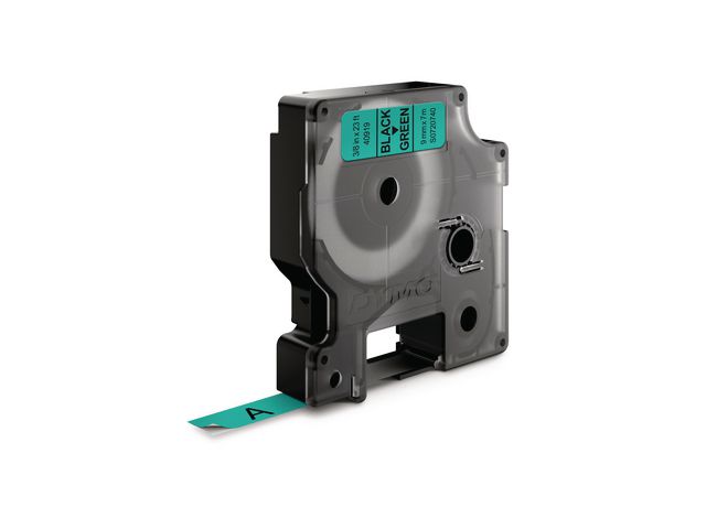 Dymo Tape D1 9mm svart på grön | Kontorsmaskiner - Märkmaskiner och tape - Tape - Dymo D1 | Kontorsexperten