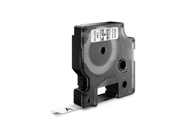 Dymo Tape D1 9mm svart på vit | Kontorsmaskiner - Märkmaskiner och tape - Tape - Dymo D1 | Kontorsexperten