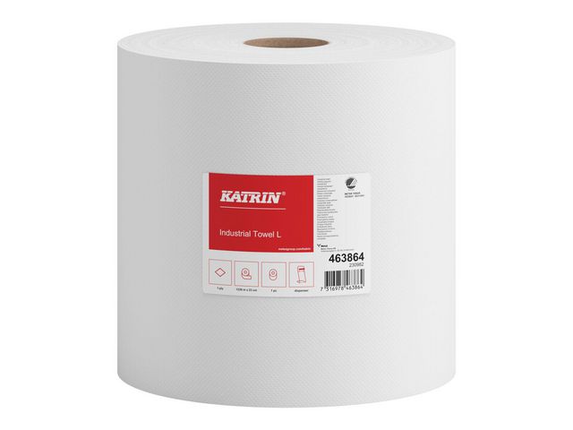 KATRIN Industritorkrulle Large 1230m 1-lager, naturvit | Städ och hygien - Toalettpapper och torkpapper - Industritork | Kontorsexperten