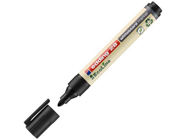 edding Whiteboardpenna 28 Ecoline rund 1,5-3mm svart | Kontorsmaterial - Pennor - Whiteboardpennor - Rund spets | Kontorsexperten