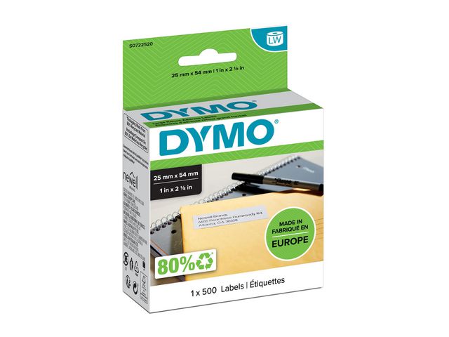 DYMO Etikett LW retur 25x54mm 500/fp | Kontorsmaskiner - Etikettskrivare och etiketter - Etiketter - Dymo | Kontorsexperten
