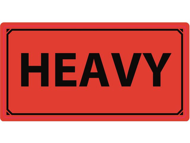 Varningsetikett HEAVY 1000/rl | Emballage och lagerutrustning - Etiketter och godsmärkning - Varningsetiketter | Kontorsexperten