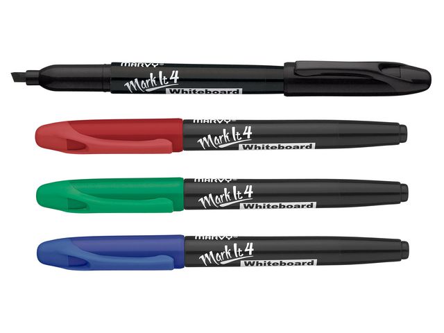 Marvy Whiteboardpenna sned 4/fp | Kontorsmaterial - Pennor - Whiteboardpennor - Rund spets | Kontorsexperten