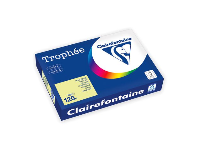 Clairefontaine Kopieringspapper A4 120g ohålat citrongul 250/fp | Kontorspapper - Specialpapper - Färgat - A4 | Kontorsexperten