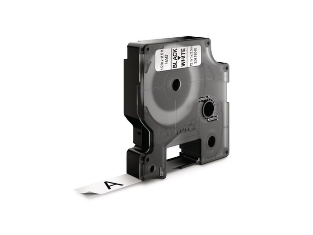 Dymo Tape D1 12mm nylon svart på vit | Kontorsmaskiner - Märkmaskiner och tape - Tape - Dymo D1 | Kontorsexperten