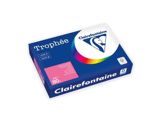 Clairefontaine Kopieringspapper A4 80g ohålat cerise 500/fp | Kontorspapper - Specialpapper - Färgat - A4 | Kontorsexperten