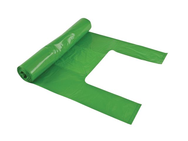 Polynova Papperskorgspåse PolyPRIMA återvinningsbar plast, gröna, 30 l, 28 x 58 cm | Städ och hygien - Påsar och säckar - Plastsäckar | Kontorsexperten