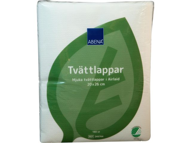 ABENA Tvättlapp Airlaid 20x26cm 180/fp | Städ och hygien - Tvål och hygien - Tvättlappar | Kontorsexperten