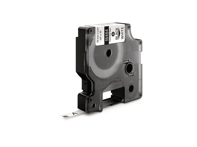 Dymo Tape Rhino perm polyester 19mm svart på vit | Kontorsmaskiner - Märkmaskiner och tape - Tape - Dymo Rhino | Kontorsexperten