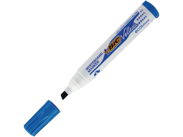 BIC® Whiteboardpenna Velleda® 1751, snedskuren spets, 3,7–5,5 mm linjebredd, blå | Kontorsmaterial - Pennor - Whiteboardpennor - Skuren spets | Kontorsexperten