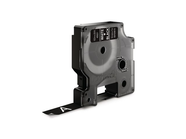 Dymo Tape D1 12mm vit på svart | Kontorsmaskiner - Märkmaskiner och tape - Tape - Dymo D1 | Kontorsexperten