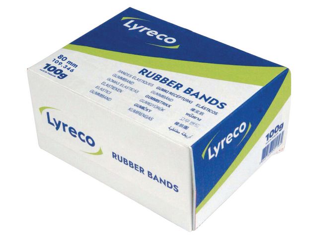 Produktfoto för Lyreco Gummiband nr 18 80 mm