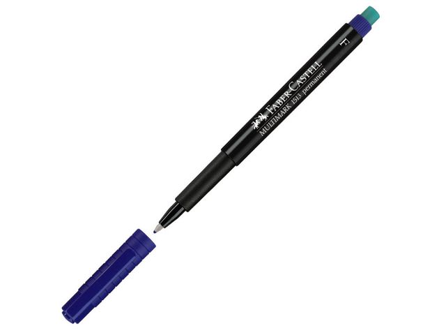 Faber-Castell Märkpenna VF Multimark Permanent F blå | Kontorsmaterial - Pennor - Märkpennor - Rund spets | Kontorsexperten