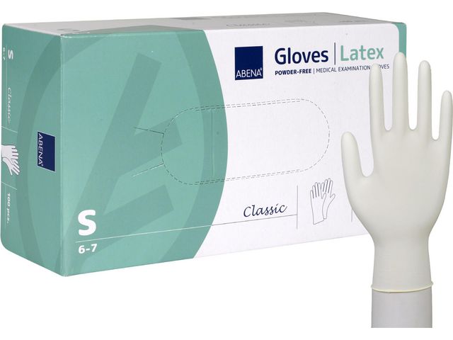 ABENA Latexhandske puderfri S 100/fp | Skyddsutrustning - Engångshandskar - Latexhandskar | Kontorsexperten