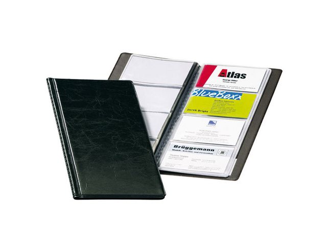 Durable Visitkortsbok, VISIFIX, 57 x 90 mm, för 96 kort, svart | Kontorsmaterial - Till skrivbordet - Visitkortspärmar | Kontorsexperten