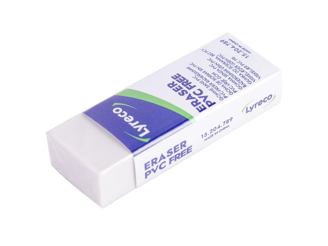 Lyreco Radergummi LYRECO 61x22x12mm vit | Skola och förskola - Pennor och tillbehör - Radergummi | Kontorsexperten