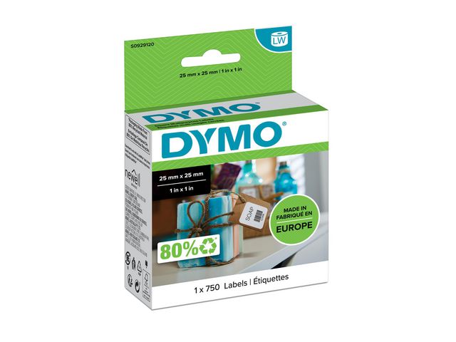 DYMO Etikett LW 25x25mm 750/fp | Kontorsmaskiner - Etikettskrivare och etiketter - Etiketter - Dymo | Kontorsexperten