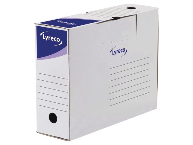 LYRECO Arkivbox manuell rygg vit 200mm | Kontorsmaterial - Arkivering och kontorsförvaring - Arkivkartonger och boxar | Kontorsexperten