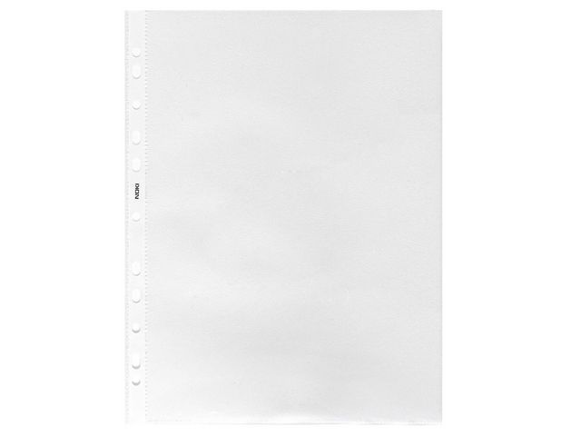 NOKI Plastficka A4 präglad 0,12mm 100/fp | Kontorsmaterial - Mappar och plastfickor - Plastfickor - Öppen överkant | Kontorsexperten