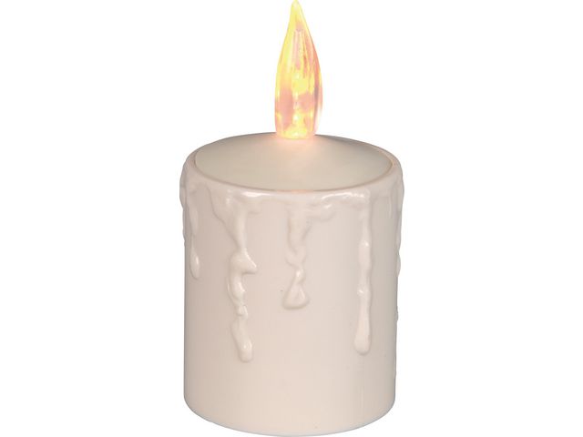 STAR TRADING Blockljus Paula LED 11,5cm beige | Kök och servering - Ljus och tillbehör - LED-Ljus | Kontorsexperten