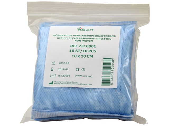 yibon Absorptionsförband 10x10cm 10/fp | Sjukvård och omsorg - Förband och fixering - Absorberande förband | Kontorsexperten