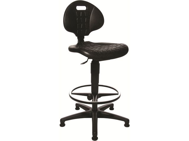 TOPSTAR Tec-20 arbetsstol, polyuretan, 840 x 340 x 430 mm, svart | Kontorsmöbler och inredning - Stolar och sittmöbler - Kontorsstolar | Kontorsexperten