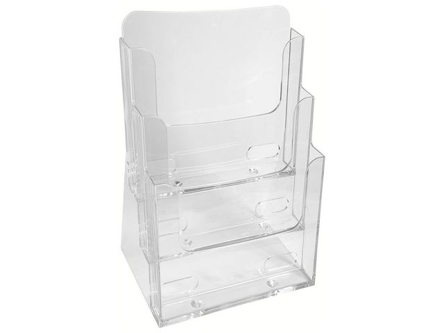 Exacompta Broschyrställ A4 3-fack | Kontorsmöbler och inredning - Tavlor ställ och ramar - Broschyr- och tidningssställ | Kontorsexperten