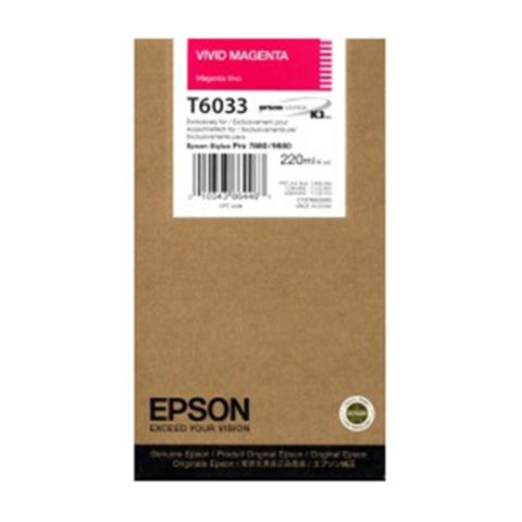 Epson Bläckpatron, T6033, UltraChrome, hög kapacitet, levande magenta, magenta, singelförpackning, C13T603300 | Toner och bläck - Bläckpatroner - Bläckpatroner Epson | Kontorsexperten